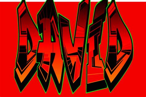The Name David In Funny Graffiti Style Bubble Fonts · Gl Stock Images
