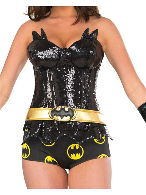Rubies Costume Co Adult Womens Deluxe Batgirl Sequin Corset Costume