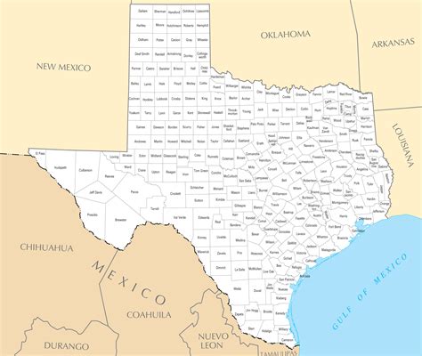 Texas County Map Mapsof Printable Maps Online