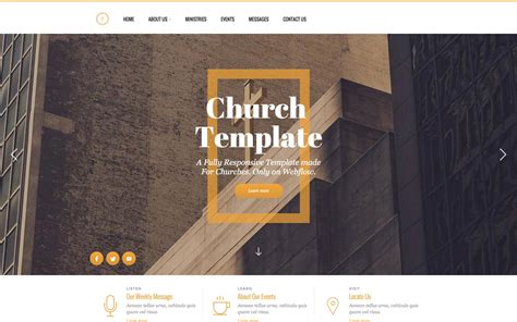 Church Website Templates Available At Webflow
