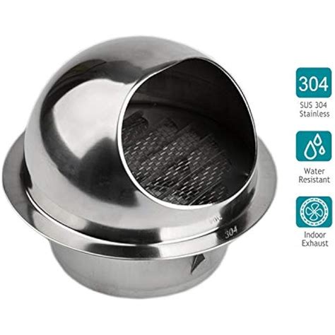 304 Stainless Steel Air Vent Round Grille Ventilation Cover Wall Outlet