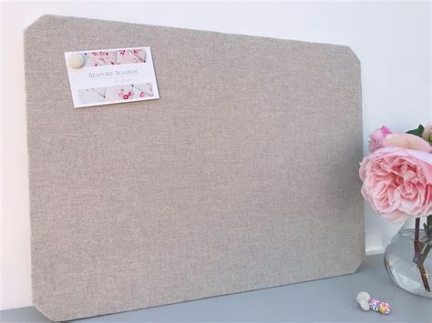 Linen Fabric Covered Notice Board Pin Board Etsy