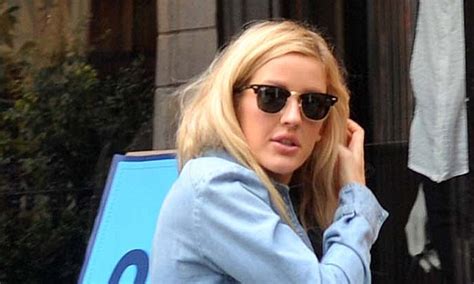 Ellie Goulding Wears A Double Denim Ensemble As She Arrives In Dublin Ahead Of Her Show Daily