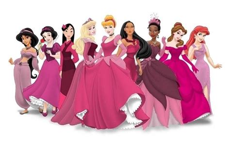 Disney Princess Fan Art Disney Princesses Go Pink Disney Princess