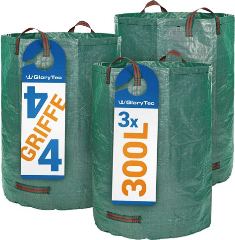 Glorytec 3 X Garden Bags 80 Gallons Collapsible And Reusable