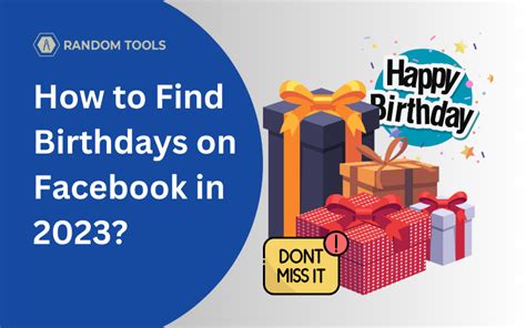 How To Find Birthdays On Facebook In 5 Easy Steps Random Tools