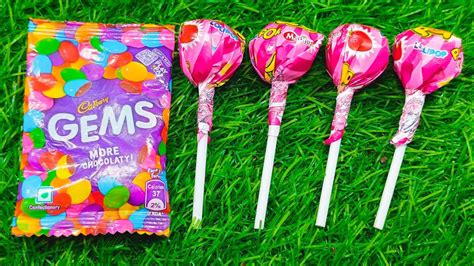 Gems Candy Packet Lollipop Unpacking Asmr Videos Youtube