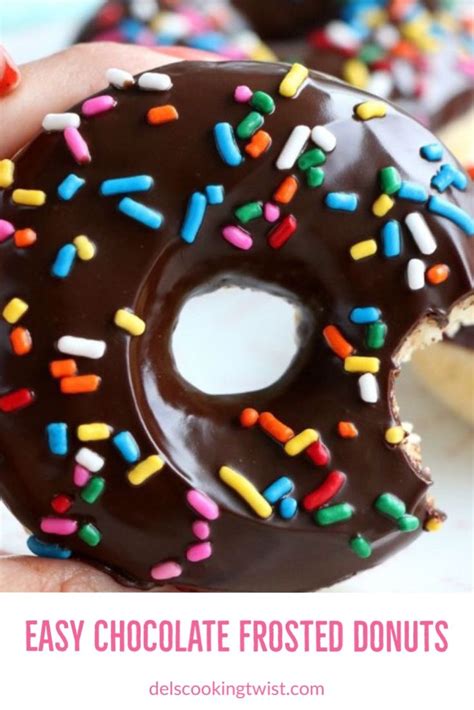 Easy Chocolate Frosted Donuts Dels Cooking Twist Recette