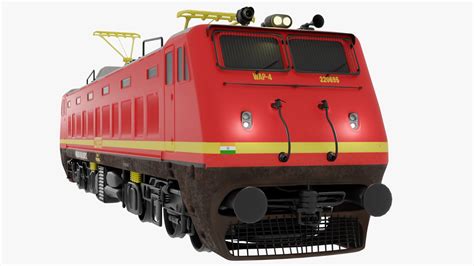 3d Wap 4 Train Engine Indian Railways Turbosquid 1837309