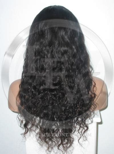 Long Deepwave Full Lace Front Wig Color 1b 18 Inch