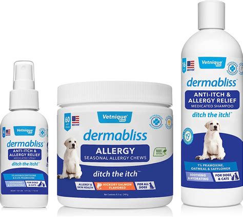 Buy Vetnique Dermabliss Seasonal Allergy Chews For Dogs 60ct Anti