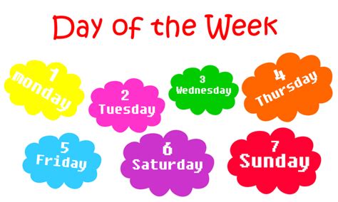Days Of The Week Png Clip Art Library