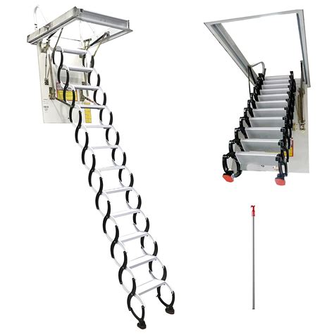 Buy Intbuying Attic Ceiling Black Folding Loft Ladder Stairs Attic