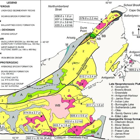 Sketch Map Showing Geological Components Of The Northern Appalachian