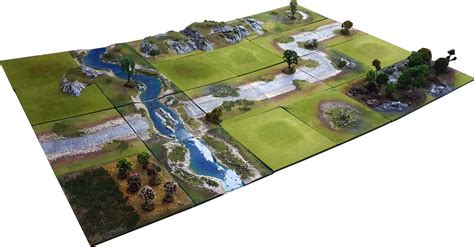 6x4 Modular Painted Terrain Board For Wargames And Rpgs