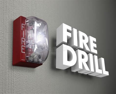 Fire Drill Alarm Emergency 3d Words Stock Illustration Illustration