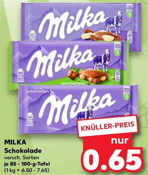 Milka Schokolade 85 100 G Tafel Angebot Bei Kaufland