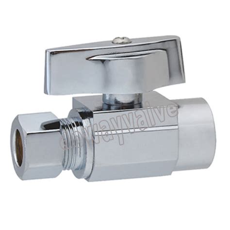 Lead Free Brass Chrome Quarter Turn Straight Shut Off Valve