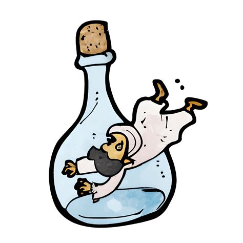 Genie In A Bottle Cartoon · Creative Fabrica