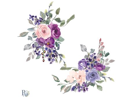 Watercolor art print flowers blue pansies floral fine art | etsy. Purple Flower Watercolor at GetDrawings | Free download