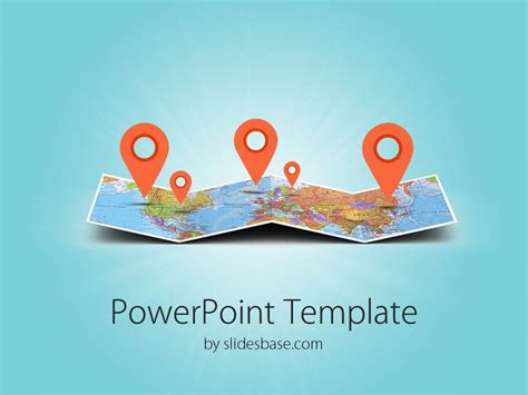 3d Folded Map Powerpoint Template Slidesbase