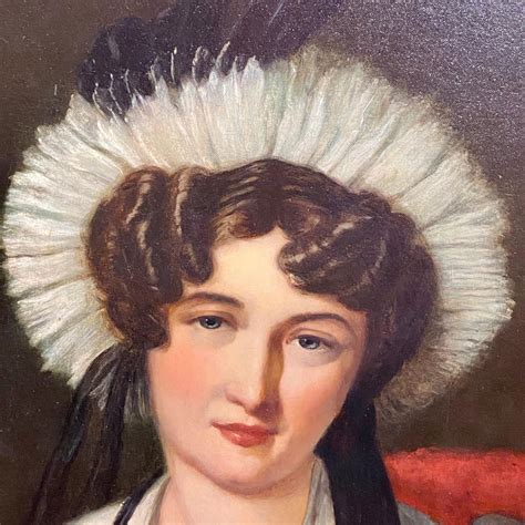 Stunning Large 19th Century Oil On Canvas Portrait Of A Lady