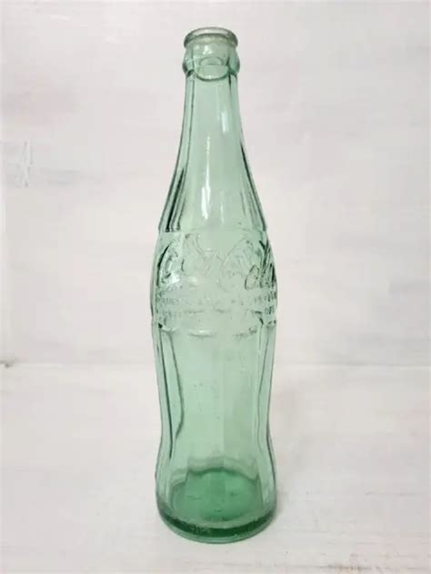 Vintage 1962 Green Glass Embossed Coca Cola Bottle 12oz 1000 Picclick