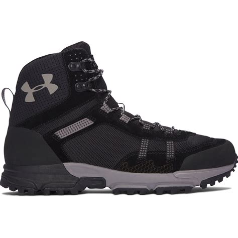 Under Armour Mens Ua Post Canyon Mid Hiking Boots In Black For Men Lyst