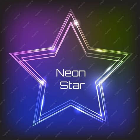Free Vector Neon Star