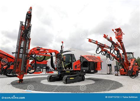Sandvik Mining Equipment On Display Editorial Photography Image Of
