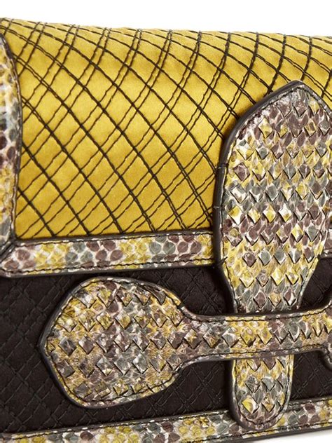 Snakeskin And Silk Satin Shoulder Bag Bottega Veneta Matchesfashion Us