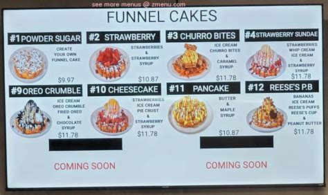 Online Menu Of Sticky Icky Funnel Cakes Restaurant Long Beach California Zmenu