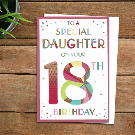 Special Daughter 18th Birthday Greeting Card
