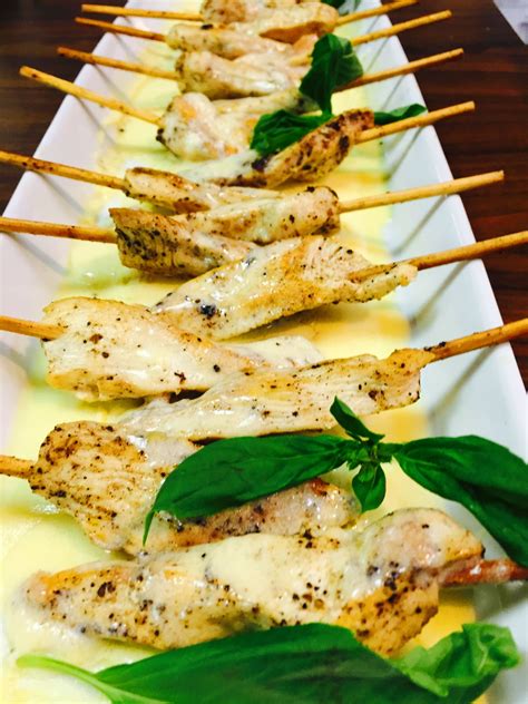 Heavy meat and vegetarian appetizers provide a satisfying and tasty substitute for a full meal, minimizing the amount of effort you must devote toward preparing the food. chicken satay | picatta | Chicken satay, Healthy, Heavy appetizers
