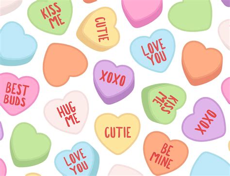 Conversation Heart Clipart Rainbow Valentine Candy Heart Valentines
