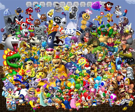 Muchos De Los Personajes De Mario Super Mario
