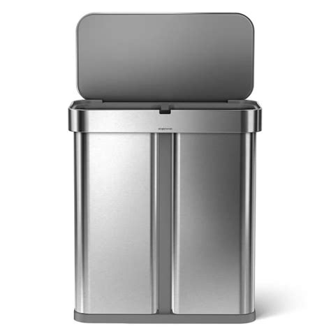 Simplehuman 58 Liter Brushed Stainless Steel Steel Touchless Trash Can