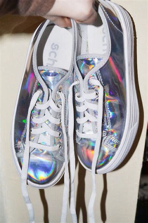 Shiny Hologram Sneakers Shoes Metallic Shoes Sneakers