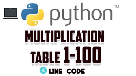 Multiplication Table In Python Python For Beginners YouTube