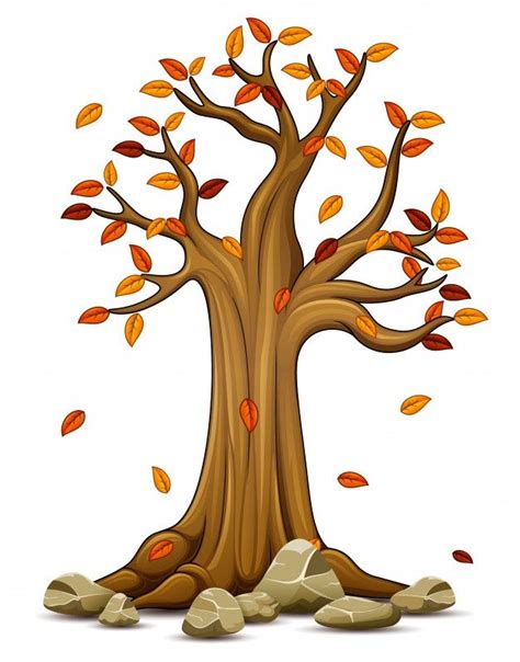 Vetorial ilustração de outono árvore com queda folhas Vetor