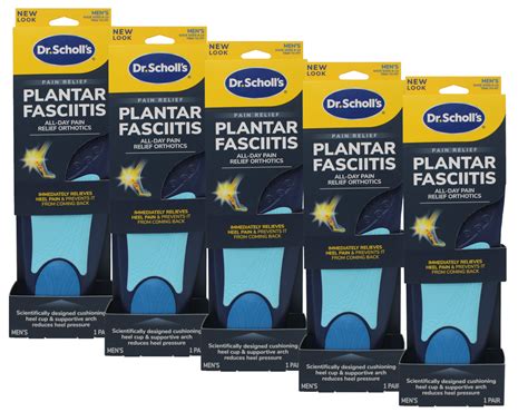 5 Pack Dr Scholls Pain Relief Orthotics Plantar Fasciitis Mens 8 13 1