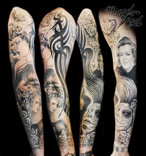 Custom Sleeve Tattoo Miguel Angel Custom Tattoo Artist Flickr