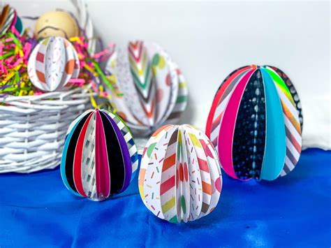 Easy Easter Egg Paper Craft For Kids Color Me Crafty