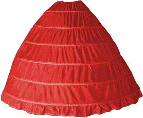 Teerfu Crinoline Petticoat Underskirt Ball Gown Skirt 6 Hoop Skirt