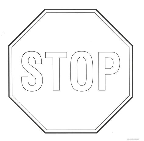 Shapes Stop Sign Kids Clip Clipart Octagon Outline Regular Blank