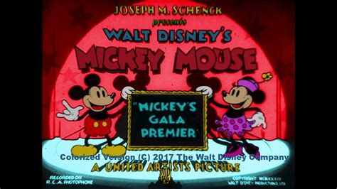 Mickey Mouse E58 Gala Premiere 1933 Hq Colorized Youtube