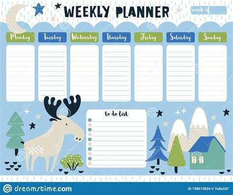 Weekly Planner Template Best Letter Templates Weekly Planner For Kids