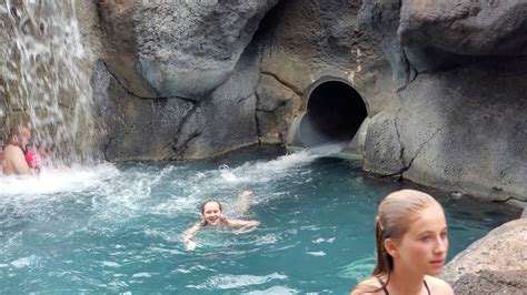 Cool Pool Slide At Hilton Hawaiian Village Grand Waikikian Pool Youtube