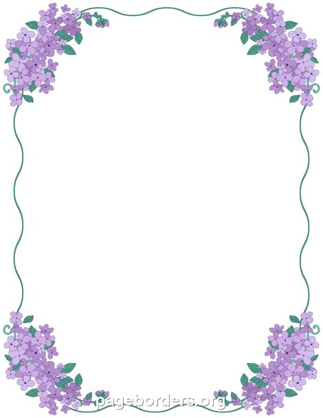 Lilac Border Clip Art Page Border And Vector Graphics