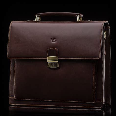 Executive Leather Briefcase Full Grain Leather Von Baer